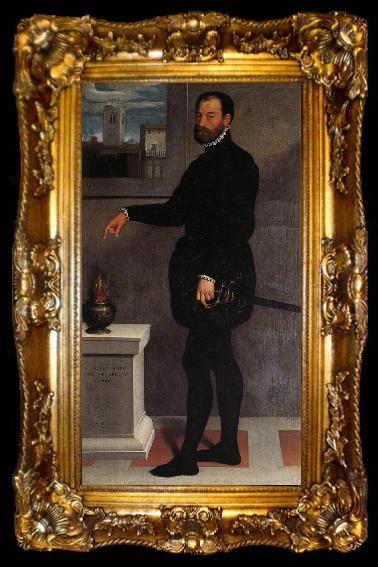 framed  MORONI, Giovanni Battista Portrait of Pietro Secco Suardo, ta009-2